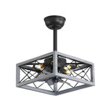 Retro Bladeless Ceiling Fan with 3 Color Dimmable LED Light and Remote Control