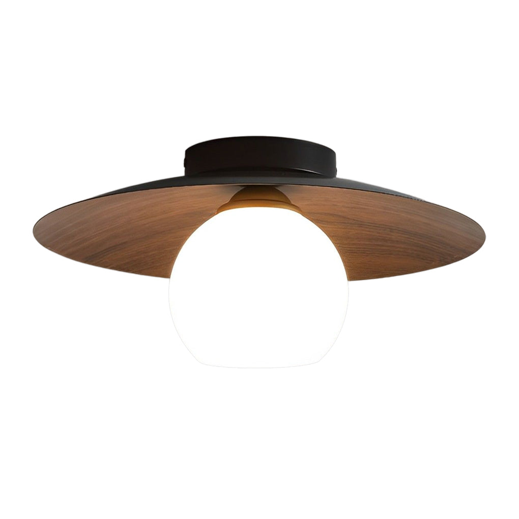 Modern Nordic Bowl Shaped LED Ceiling Light Minimalist Flush Mount Lighting for Aisle and Bedroom