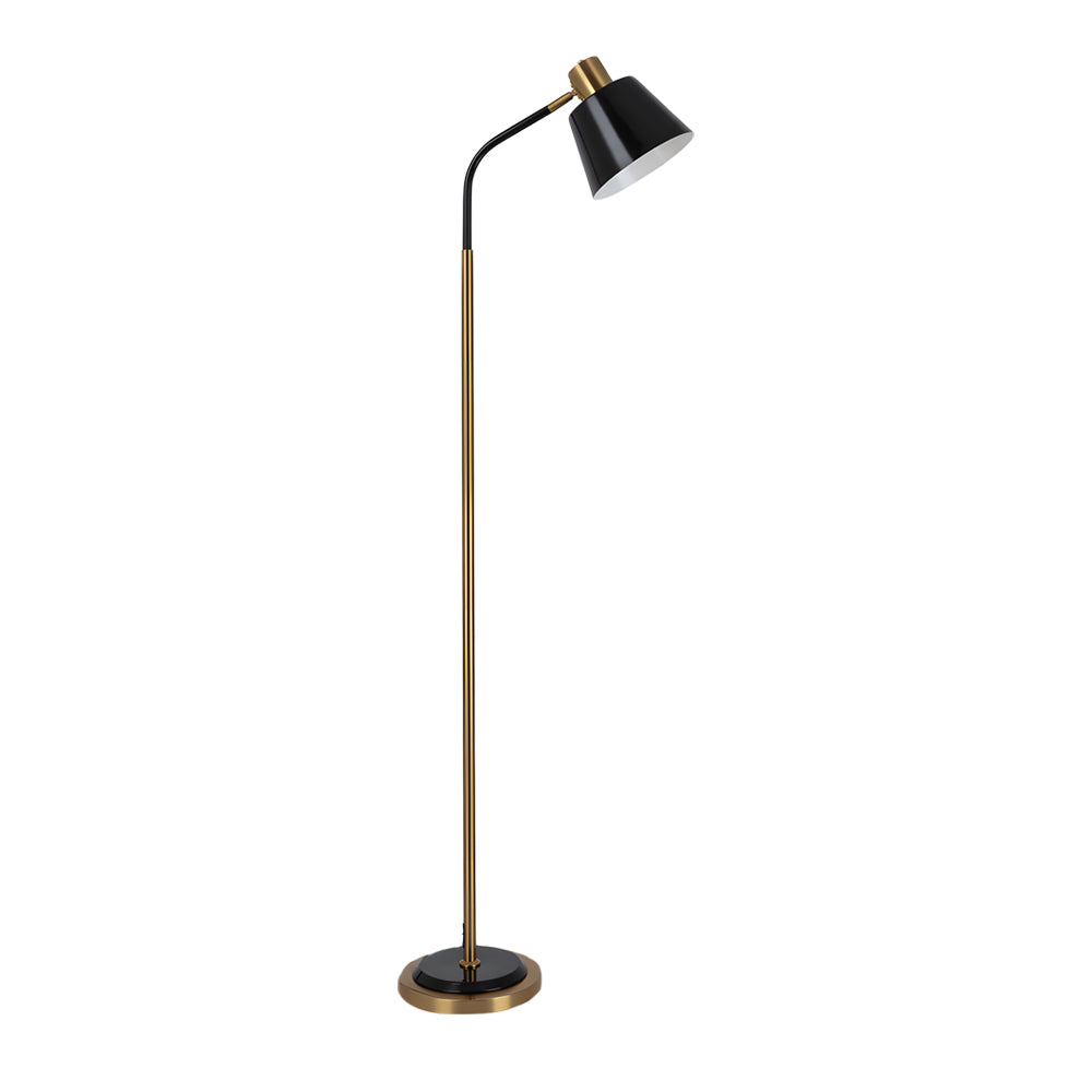Modern 62 Inch Adjustable Metal Reading Floor Lamp with Rotatable Cone Shade and LED Bulb