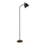 Modern 62 Inch Adjustable Metal Reading Floor Lamp with Rotatable Cone Shade and LED Bulb