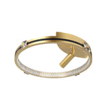 Modern Round Ring LED Crystal Flush Mount Ceiling Light with Spotlights