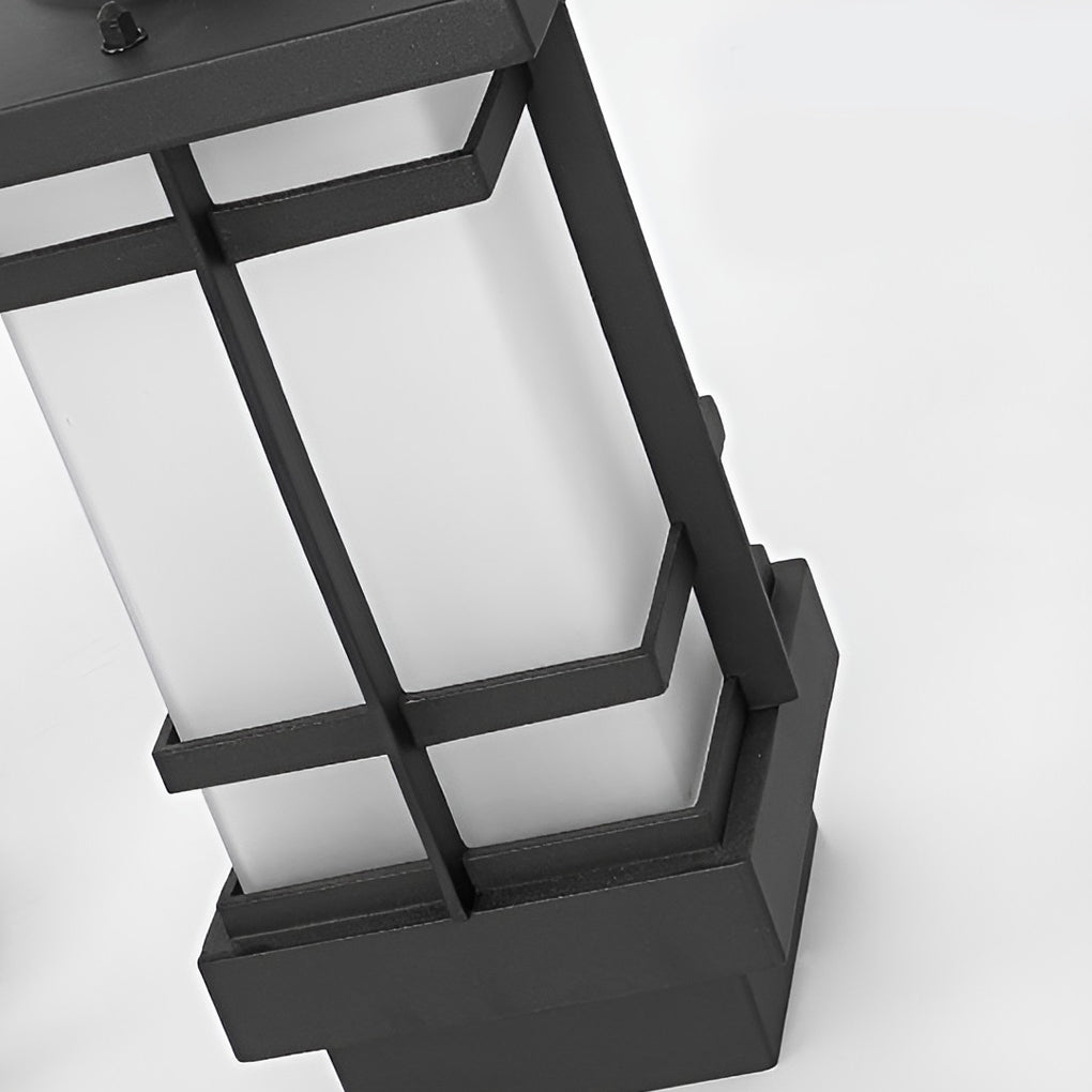 3 Light Modern Black Outdoor Post Light Waterproof Exterior Pole Lamp for Garden and Pathway