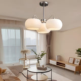 3 Light White Glass Pendant Chandelier Vintage Industrial Hanging Ceiling Light