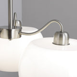 3 Light White Glass Pendant Chandelier Vintage Industrial Hanging Ceiling Light