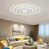 Modern Concentric Circle LED Flush Mount Ceiling Light Dimmable Round Fixture for Living Room
