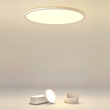30 Inch Modern Round LED Ultrathin Flush Mount Ceiling Light with Dimmable Options