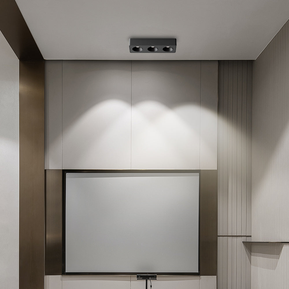 Modern Geometric Ultra Thin LED Ceiling Light with Honeycomb Anti Glare Filter