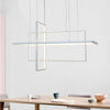 31.5 Inch Modern 3 Tier Square Rectangular LED Chandelier Aluminum Dimmable Kitchen Island Pendant Light