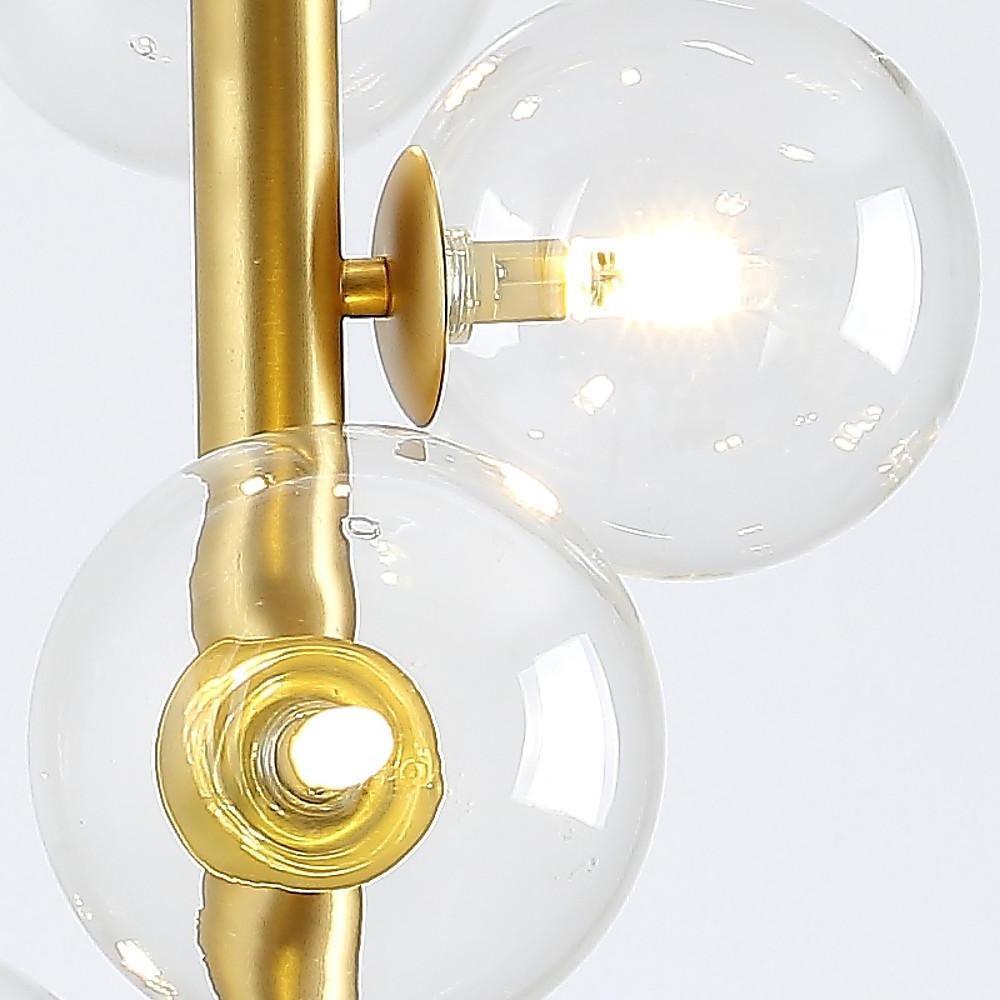 34 Inch Modern Artistic Glass Globe Chandelier 7 Light LED Pendant Ceiling Hanging Lamp