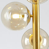 34 Inch Modern Artistic Glass Globe Chandelier 7 Light LED Pendant Ceiling Hanging Lamp