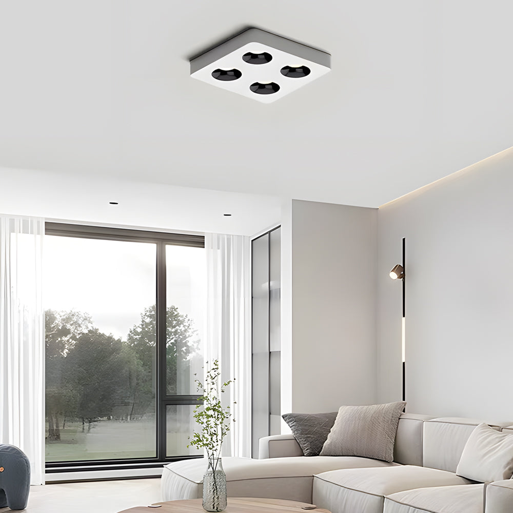 Modern Geometric Ultra Thin LED Ceiling Light with Honeycomb Anti Glare Filter