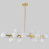 35 Inch Modern 16 Light Molecular Pendant Lighting LED Glass Globe Chandelier for Living Room