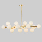 35 Inch Modern 16 Light Molecular Pendant Lighting LED Glass Globe Chandelier for Living Room