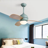 36 Inch Modern Nordic LED Ceiling Fan with Remote Control Dimmable Light for Living Room and Bedroom