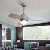 36 Inch Modern Nordic LED Ceiling Fan with Remote Control Dimmable Light for Living Room and Bedroom