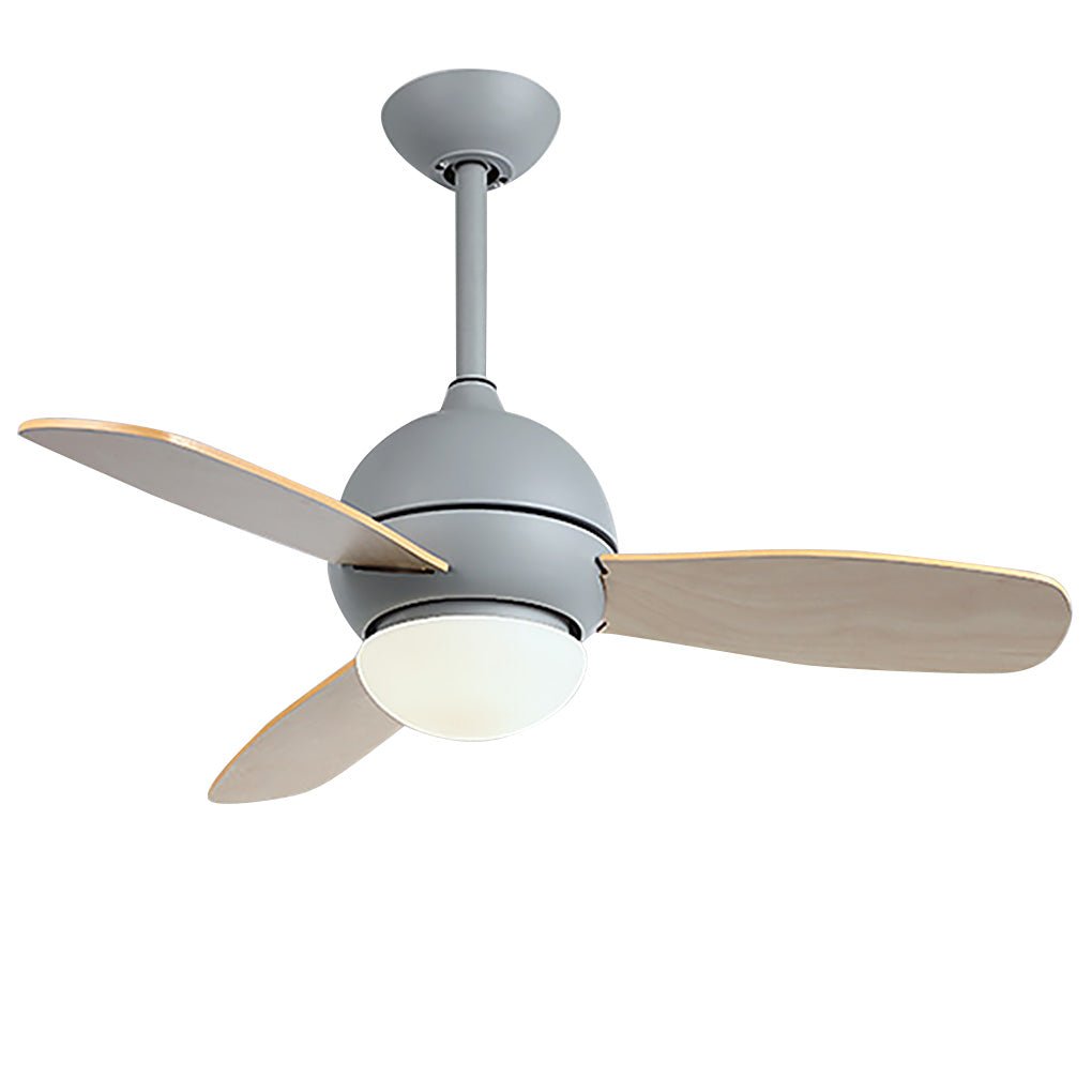 36 Inch Modern Nordic LED Ceiling Fan with Remote Control Dimmable Light for Living Room and Bedroom