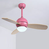 36 Inch Modern Nordic LED Ceiling Fan with Remote Control Dimmable Light for Living Room and Bedroom