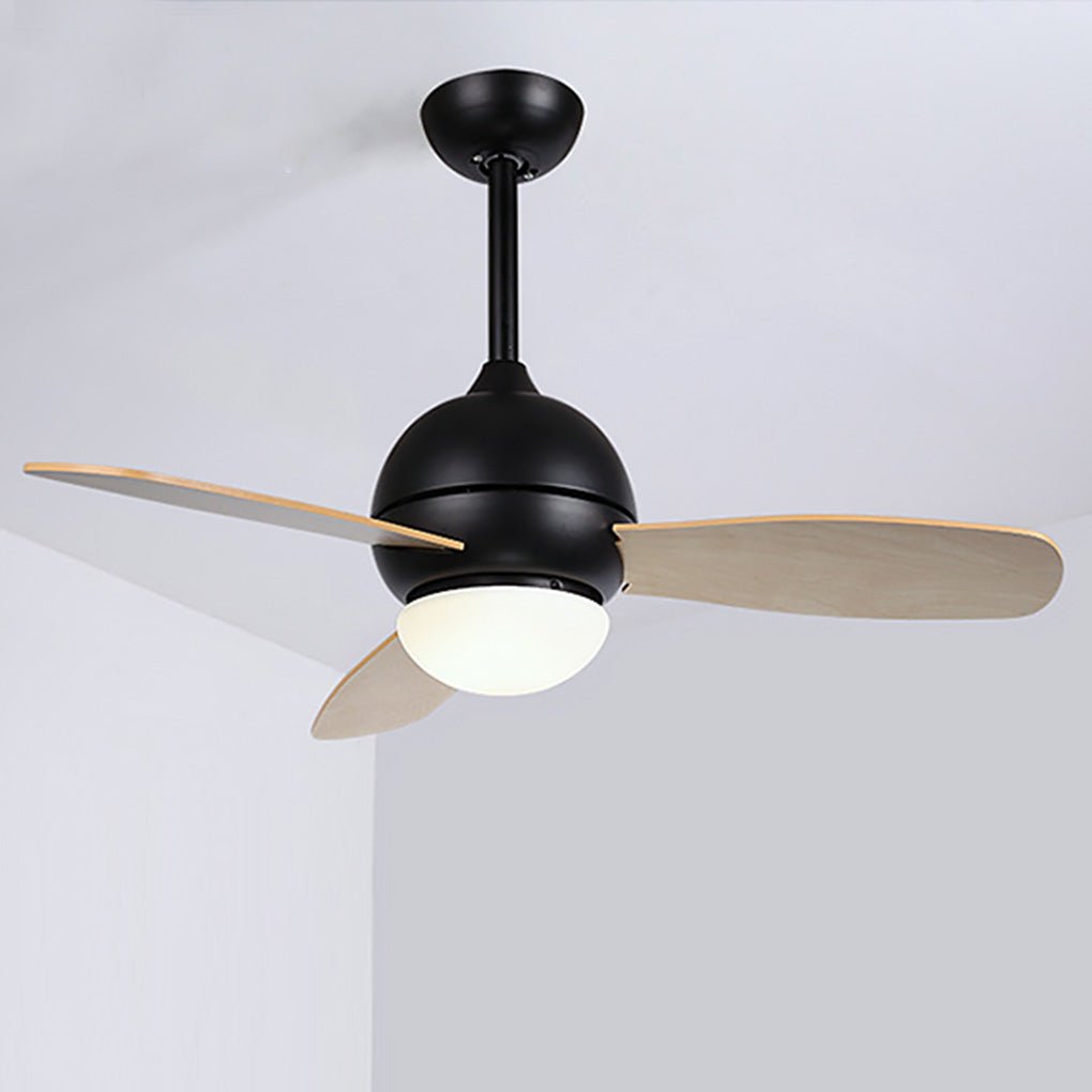36 Inch Modern Nordic LED Ceiling Fan with Remote Control Dimmable Light for Living Room and Bedroom