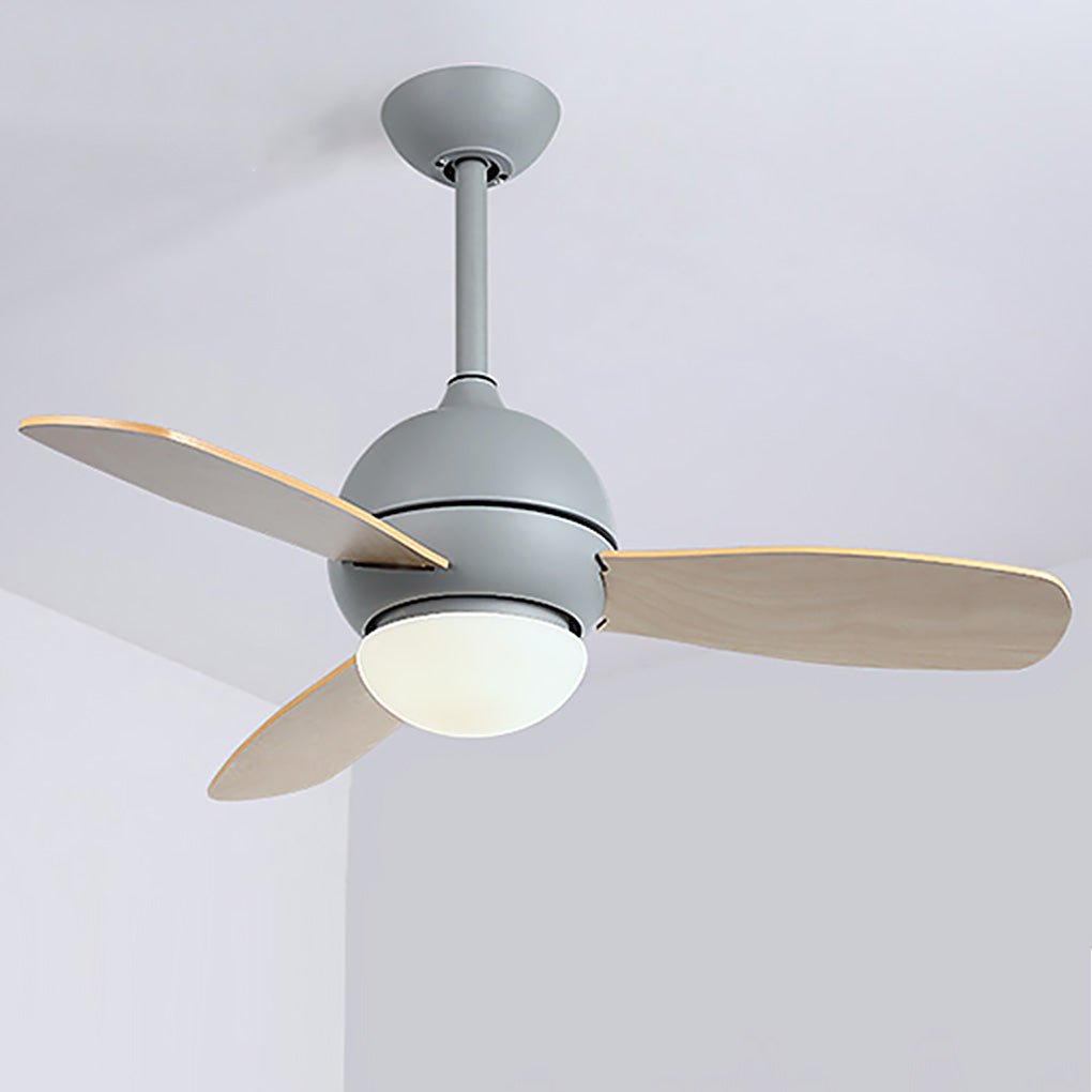 36 Inch Modern Nordic LED Ceiling Fan with Remote Control Dimmable Light for Living Room and Bedroom