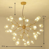 36 Light LED Sputnik Chandelier Modern Black and Gold Cluster Hanging Pendant Light Fixture