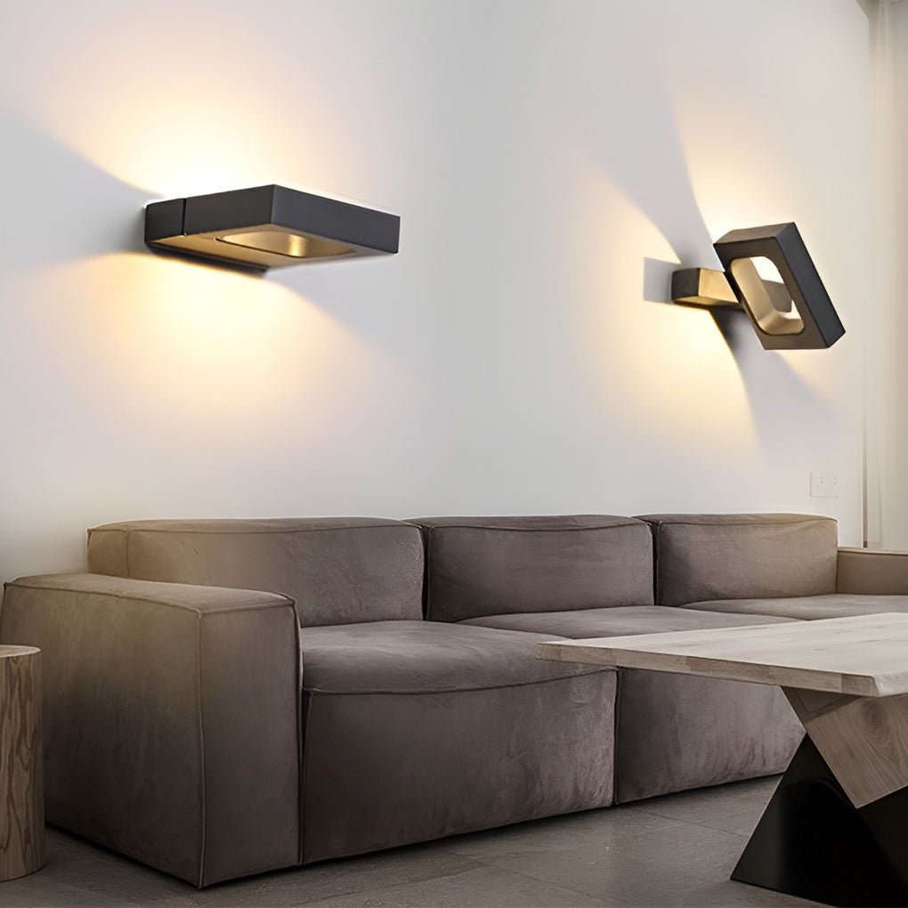 360 Degree Rotatable LED Wall Sconce Modern Iron Indoor Lighting Fixture for Bedroom and Living Room