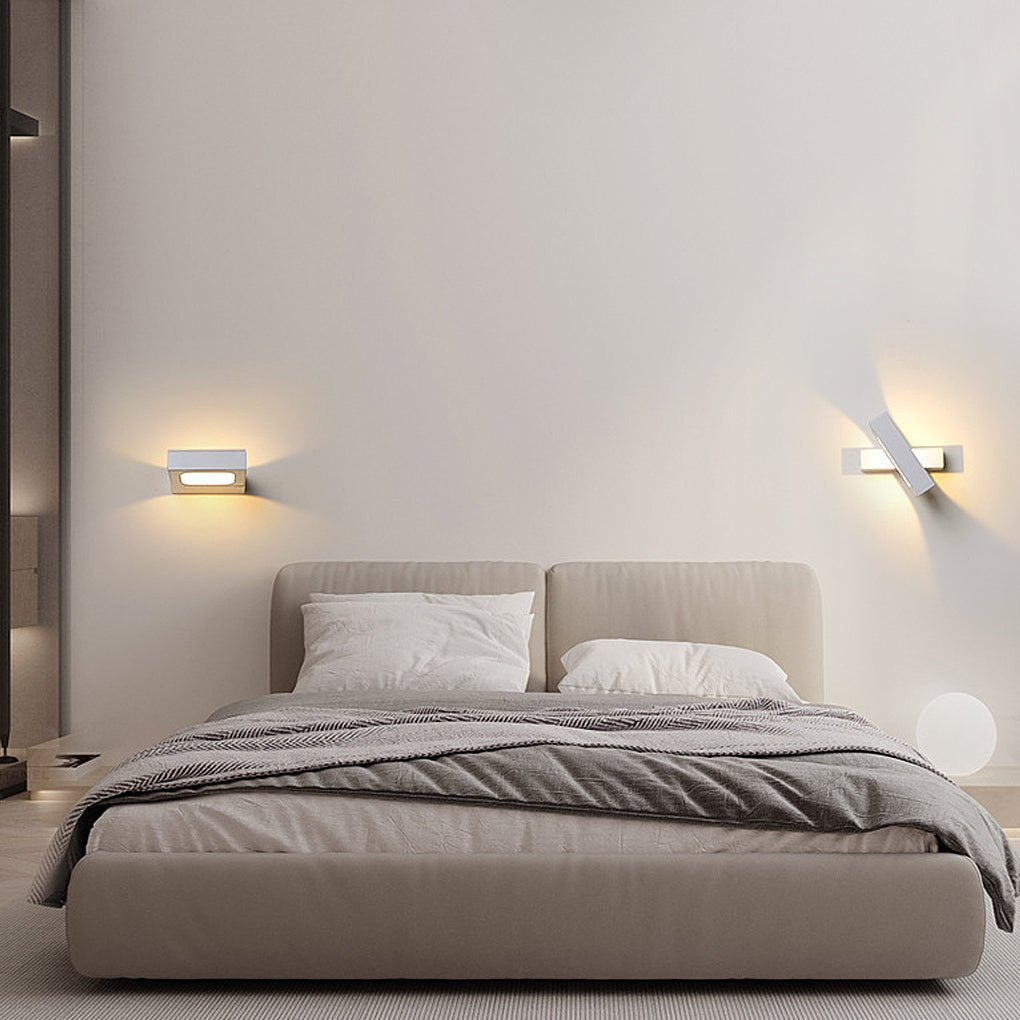 360 Degree Rotatable LED Wall Sconce Modern Iron Indoor Lighting Fixture for Bedroom and Living Room