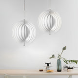 360 Degree Rotatable White Metal Nordic Pendant Lamp Modern Adjustable Iron Hanging Light for Bedroom