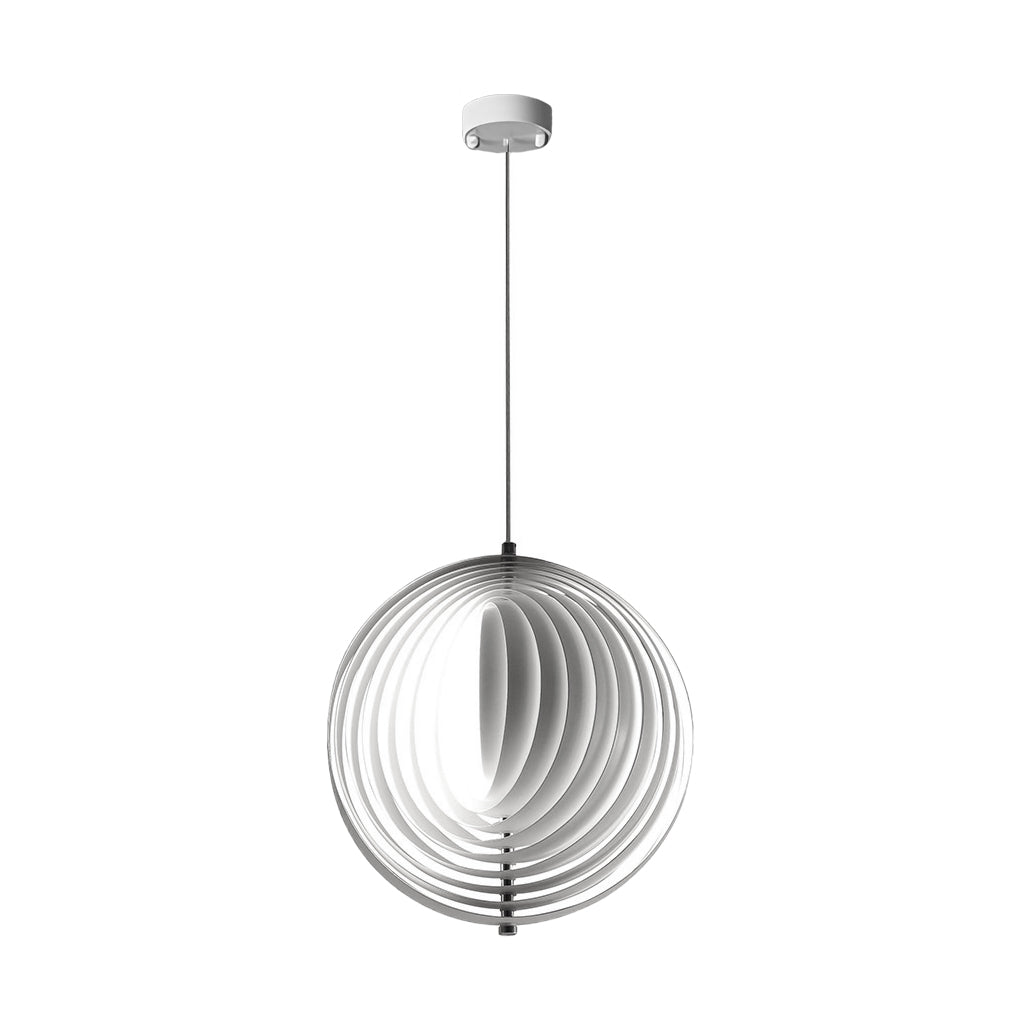 360 Degree Rotatable White Metal Nordic Pendant Lamp Modern Adjustable Iron Hanging Light for Bedroom