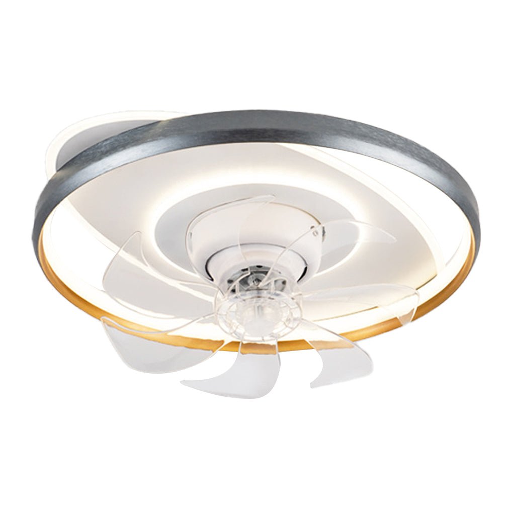 360 Degree Rotating Low Profile LED Ceiling Fan with Stepless Dimming Remote Control