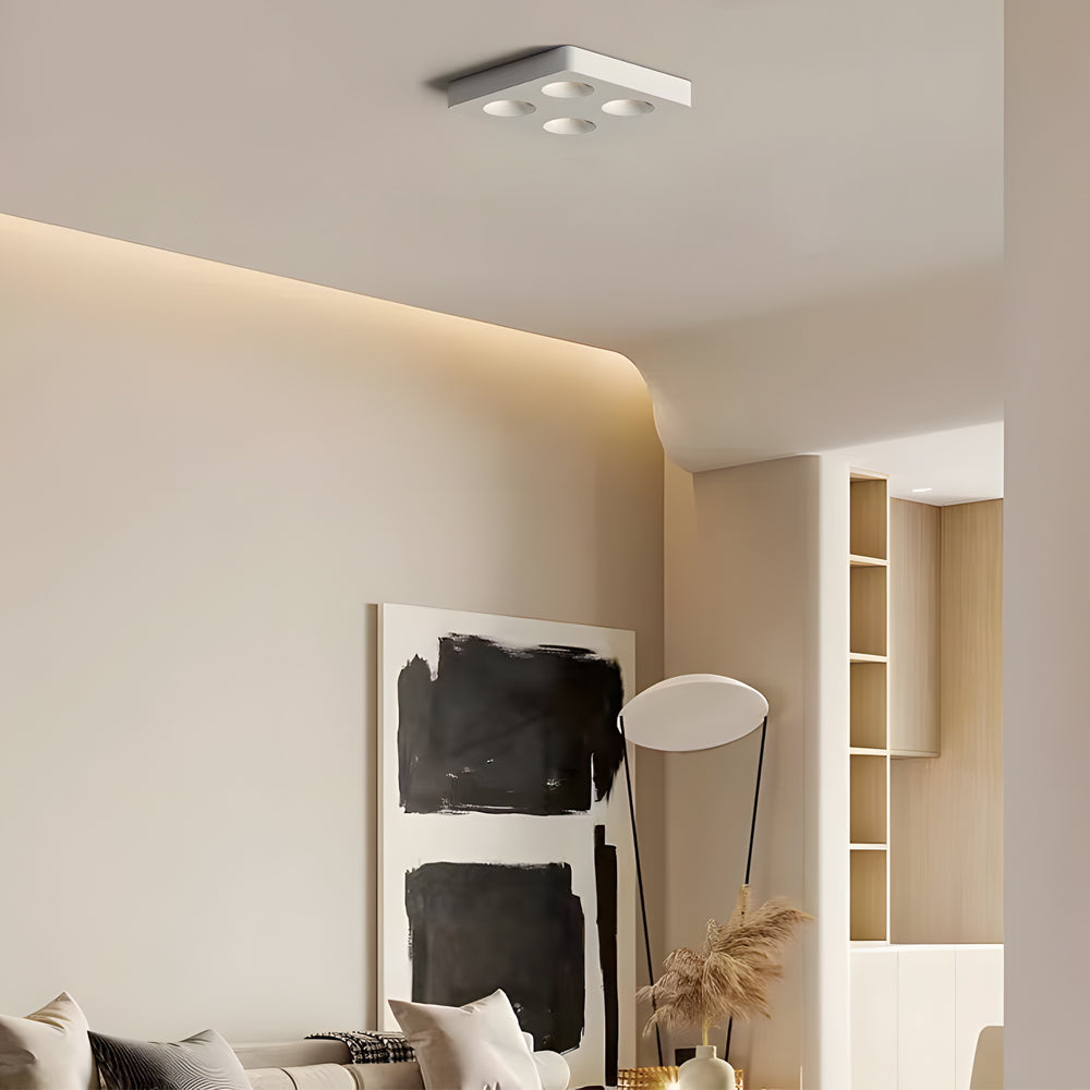 Modern Geometric Ultra Thin LED Ceiling Light with Honeycomb Anti Glare Filter