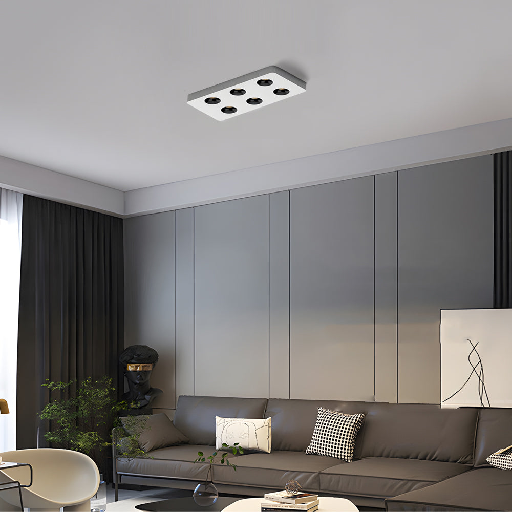 Modern Geometric Ultra Thin LED Ceiling Light with Honeycomb Anti Glare Filter