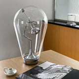 Modern Touch Dimmable Glass Bulb Desk Lamp with Industrial Magnetic Control for Office and Home Decor