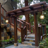 Retro Glass Globe Outdoor Pendant Light Waterproof Aluminum Exterior Chandelier for Porch and Garden