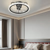 Modern 360 Degree Rotating Flush Mount Ceiling Fan with Light and 3 Step Dimming LED