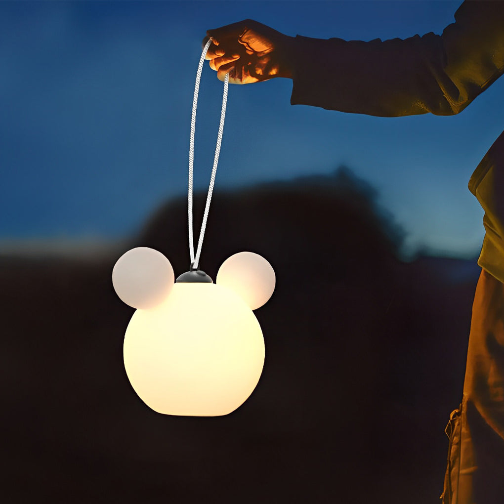Portable 3D Animal Shape Outdoor Hanging Lantern Waterproof USB Rechargeable LED Garden Light