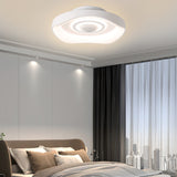 20 Inch Low Profile Flush Mount Bladeless Ceiling Fan with Dimmable LED Light and Remote