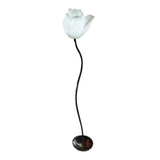 Modern Aesthetic Lotus Flower LED Floor Lamp with Pink and White Glass Shades