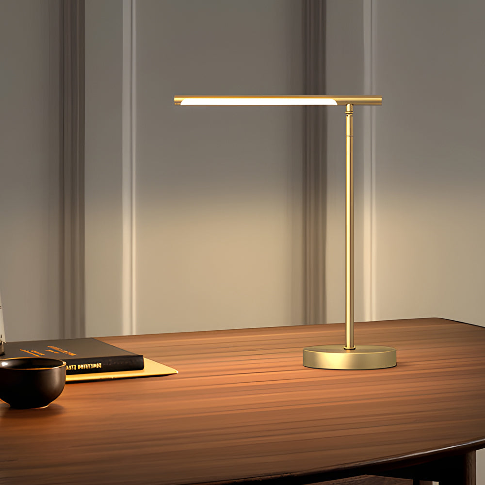 Nordic Copper Adjustable LED Desk Lamp Minimalist Task Light for Home Office and Study