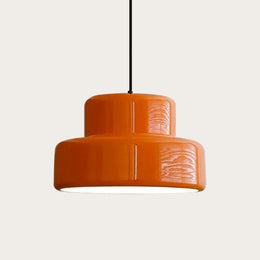Modern Vintage Bauhaus Orange Pendant Light