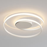 Modern Circular Iron LED Ceiling Light with Remote Stepless Dimming Flush Mount