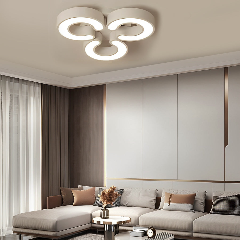 Modern Flower Cluster LED Ceiling Light Dimmable Flush Mount Fixture for Bedroom and Living Room