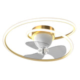 20 Inch Modern LED Ceiling Fan with 360 Degree Rotation Smart Dimmable Light for Bedroom