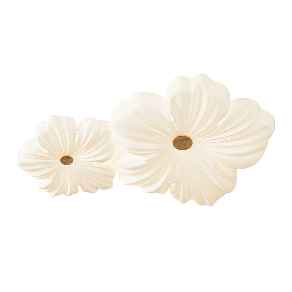 Modern White Acrylic Flower Shape LED Ceiling Lamp Flush Mount for Bedroom