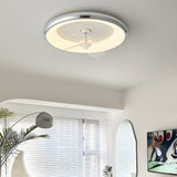 Modern Flush Mount LED Ceiling Fan with Remote 4 Speed Quiet Motor and Dimmable 3 Blade Lamp