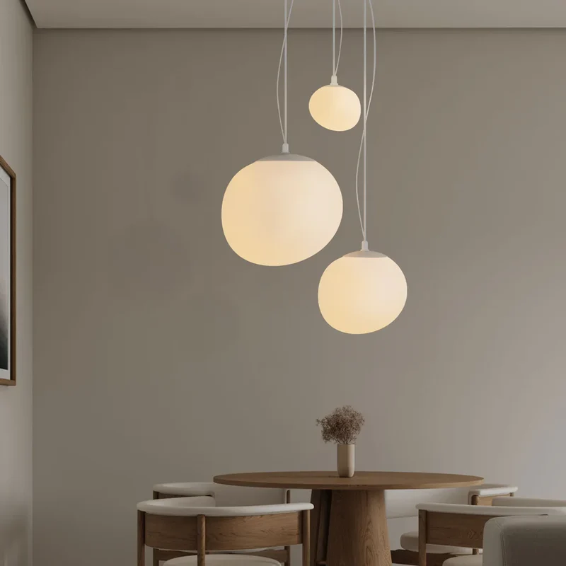 Nordic White Pebble Pendant Light