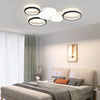 Modern Geometric Multiple Ring LED Flush Mount Ceiling Light Nordic Circle Chandelier for Living Room
