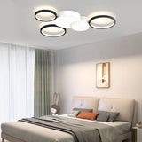 Modern Geometric Multiple Ring LED Flush Mount Ceiling Light Nordic Circle Chandelier for Living Room