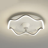 Modern 20 Inch Bladeless Ceiling Fan with 360 Degree Oscillating LED Light and Remote Control