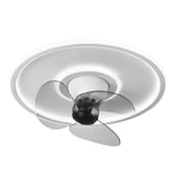 Modern Dimmable LED Ceiling Fan with 360 Degree Rotating Silent Motor and Low Profile Flush Mount Light