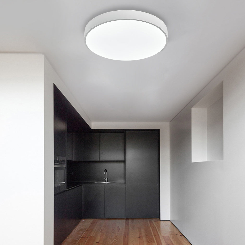 Modern Ultra Thin Round LED Flush Mount Ceiling Light for Contemporary Bedroom and Living Room